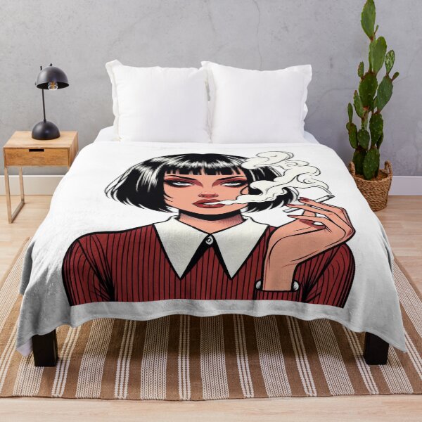 Item preview, Femme Fatale Smoking Retro Pop Art Portrait. designed and sold by Spark2Seduction.