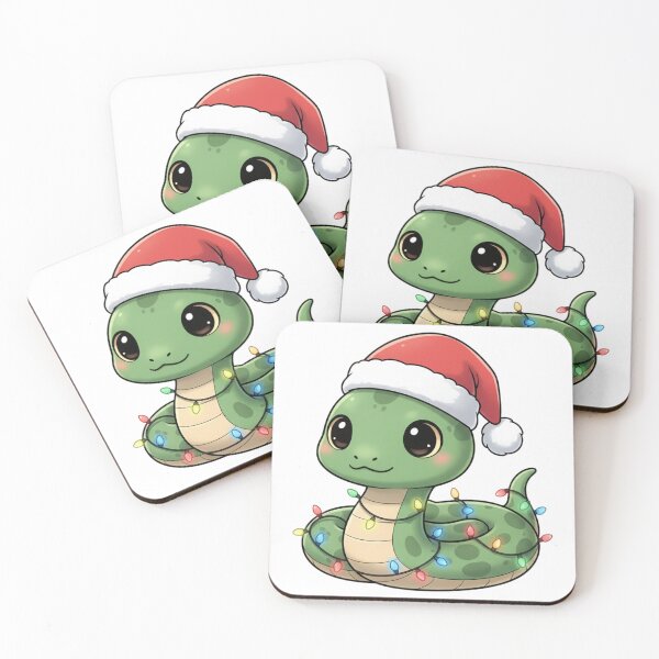 Item preview, Kawaii Christmas Snake with Lights designed and sold by Tigerr3g.