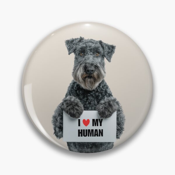 Item preview, Cute Kerry Blue Terrier dog with Signboard I love my Human  designed and sold by LazyOwlStore.
