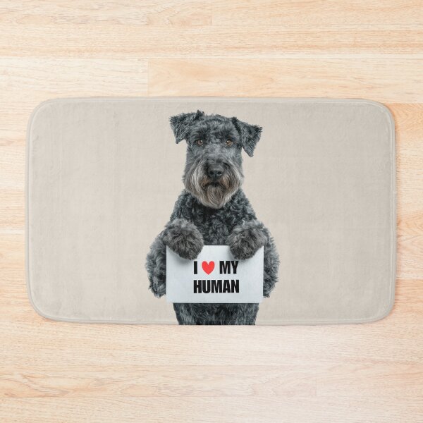 Item preview, Cute Kerry Blue Terrier dog with Signboard I love my Human  designed and sold by LazyOwlStore.