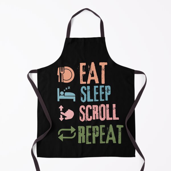 Item preview, Eat Sleep Scroll Repeat - Funny Lazy Day designed and sold by Whisky1111.