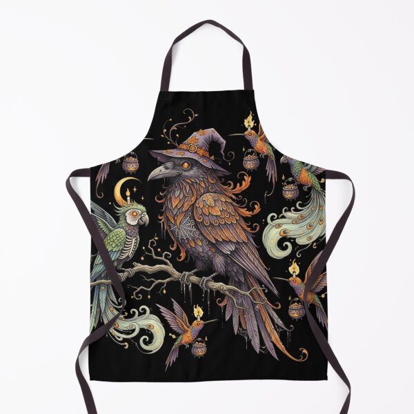 Item preview, Enchanted Halloween Raven With Ghostly Birds designed and sold by ViviArtix.