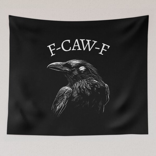 Item preview, F-Caw-F II - Funny Crow Moon Halloween Sarcastic Quote designed and sold by Lemon Pepper.