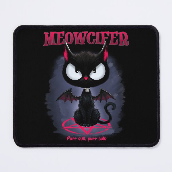 Item preview, Meowcifer – Cute as Hell Devil Cat designed and sold by Tiny-roar-studio.