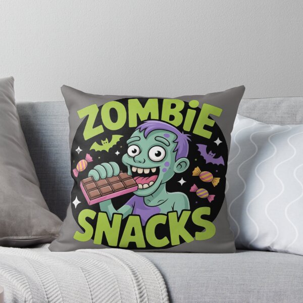 Aperçu de l'œuvre Le goûter d'un zombie : Ce t-shirt amusant et coloré revisite avec humour le classique zombie. Pour les fêtes d'Halloween. créée et vendue par Camel & Quirk.