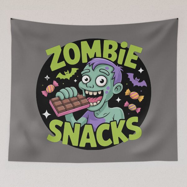 Item preview, A Zombie's Snack: This fun and vibrant T-shirt design is a hilarious take on the classic zombie. For the Halloween Festive Season designed and sold by Grang Art Artistic Designs.