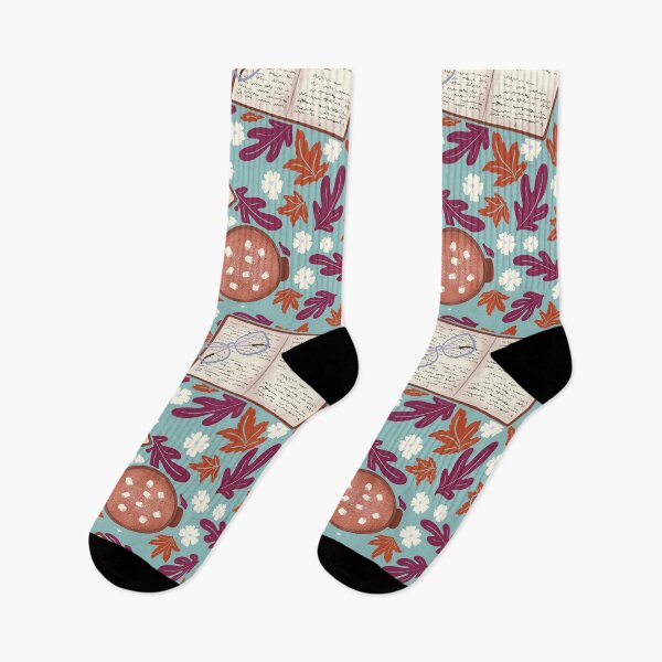 Item preview, Cozy Fall – Books, Hot Cocoa, Glasses, and Autumn Florals designed and sold by JVCreative.