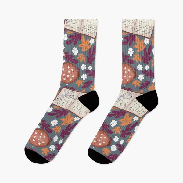 Item preview, Cozy Fall – Books, Hot Cocoa, Glasses, and Autumn Florals designed and sold by JVCreative.