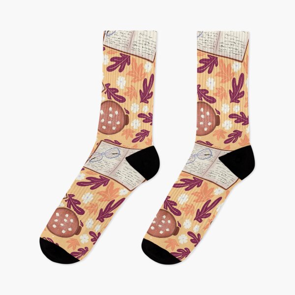 Item preview, Cozy Fall – Books, Hot Cocoa, Glasses, and Autumn Florals designed and sold by JVCreative.