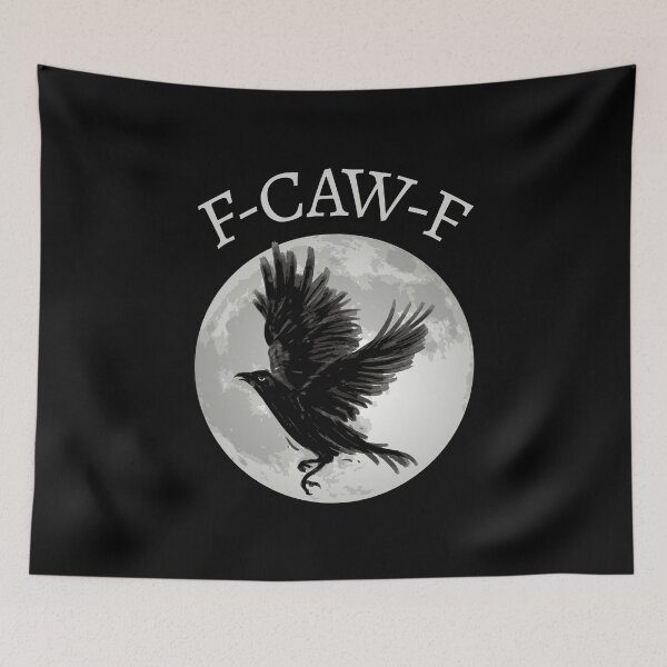Item preview, F-Caw-F III - Funny Crow Moon Halloween Sarcastic Quote designed and sold by Lemon Pepper.