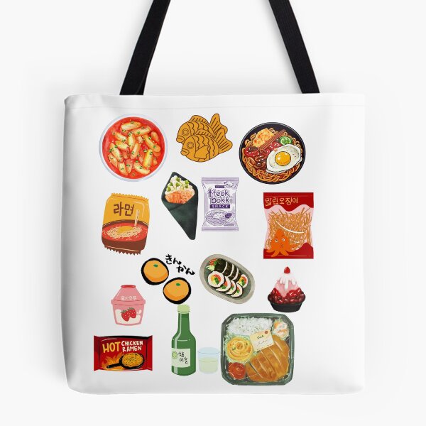 Item preview, K food Korean Food kimbap tteokbokki Tote bag & Classic T-shirt designed and sold by loccotown168.
