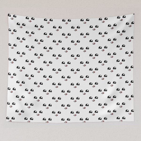 Item preview, Cute kawaii happy smiling tongue out face pattern designed and sold by BlushyPrint.