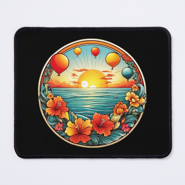 Item preview, Colorful Balloons Over the Ocean with Hawaii Orchids designed and sold by NautiChic.