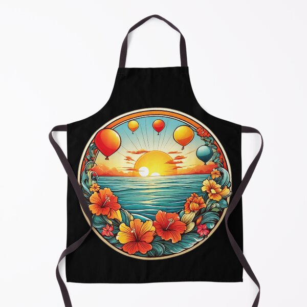 Item preview, Colorful Balloons Over the Ocean with Hawaii Orchids designed and sold by NautiChic.