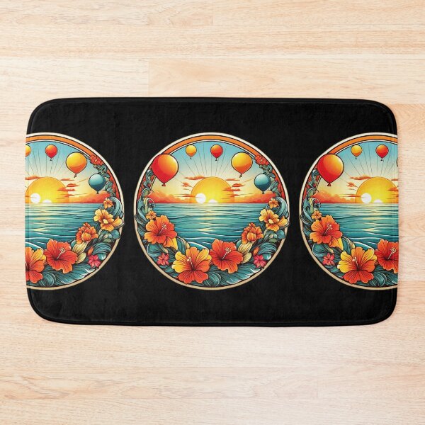 Item preview, Colorful Balloons Over the Ocean with Hawaii Orchids designed and sold by NautiChic.