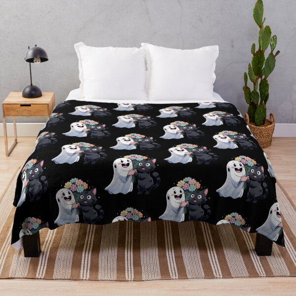 Item preview, Ghost surprise cat with Flowers. designed and sold by yoyola999.