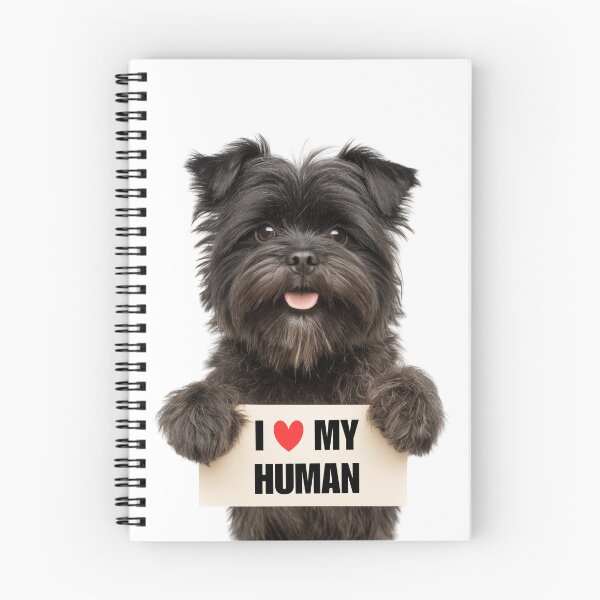 Item preview, Cute Affenpinscher dog with Signboard I love my Human  designed and sold by LazyOwlStore.