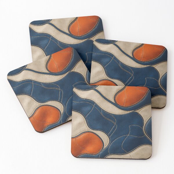 Item preview, Leather Waves designed and sold by Kaleidoscope Print.