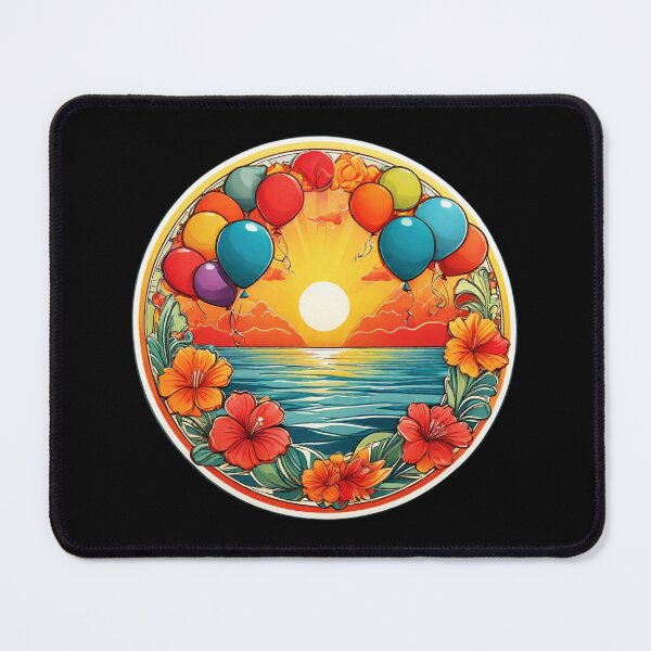 Item preview, Sunset Balloons Over the Ocean with Hawaii Orchids designed and sold by NautiChic.