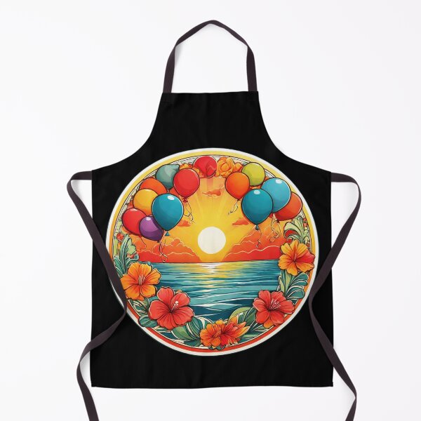 Item preview, Sunset Balloons Over the Ocean with Hawaii Orchids designed and sold by NautiChic.