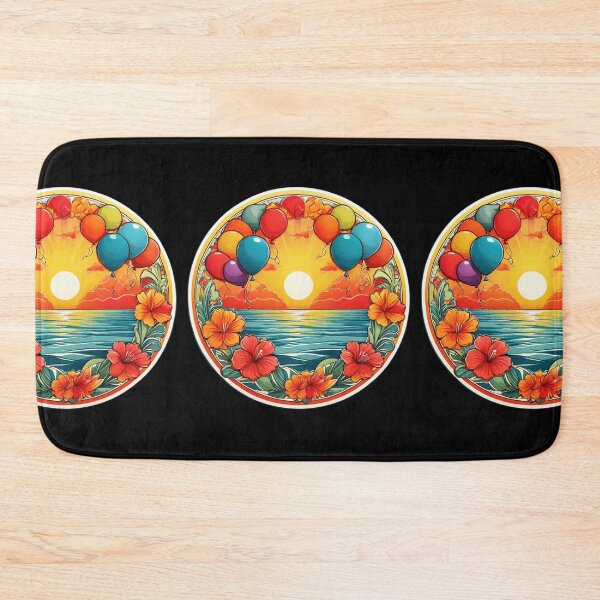 Item preview, Sunset Balloons Over the Ocean with Hawaii Orchids designed and sold by NautiChic.