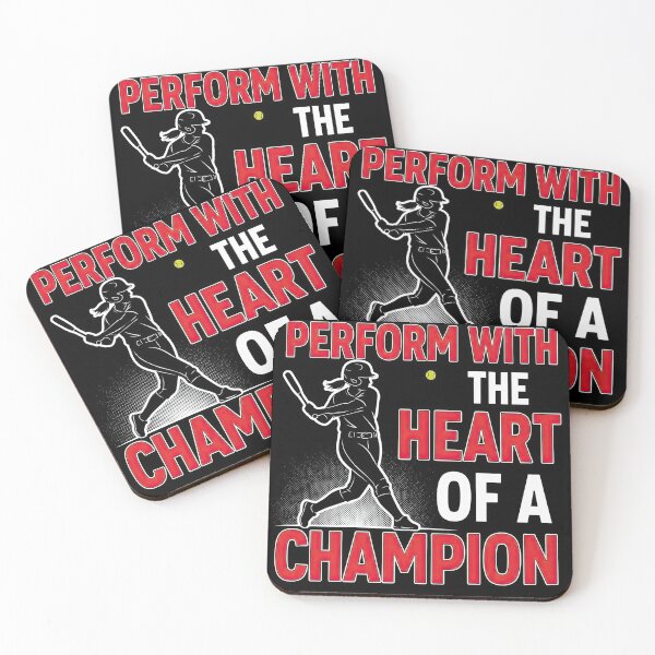 Item preview, Women's Softball - Perform with the Heart of a Champion designed and sold by Tom's Artistry Designs.