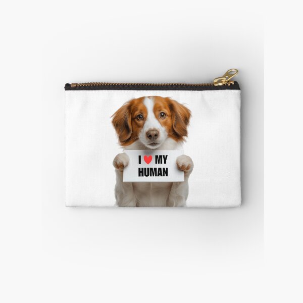 Item preview, Cute Kooikerhondje dog with Signboard I love my Human  designed and sold by LazyOwlStore.