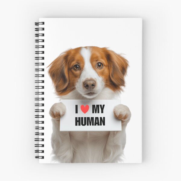 Item preview, Cute Kooikerhondje dog with Signboard I love my Human  designed and sold by LazyOwlStore.