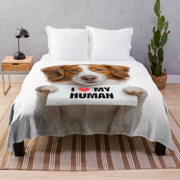 Item preview, Cute Kooikerhondje dog with Signboard I love my Human  designed and sold by LazyOwlStore.