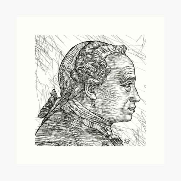 Item preview, IMMANUEL KANT ink portrait .4 designed and sold by lautir.