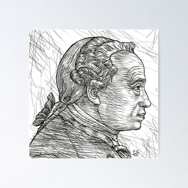 Item preview, IMMANUEL KANT ink portrait .4 designed and sold by lautir.