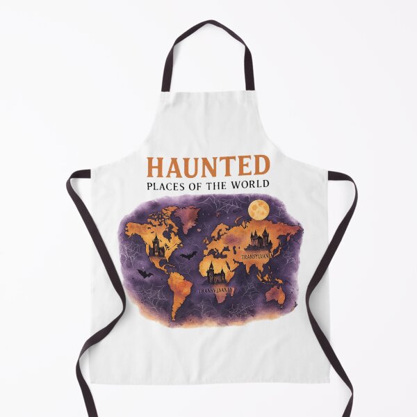 Item preview, Haunted World Map – Halloween Transylvania Art designed and sold by Wander Vibes.