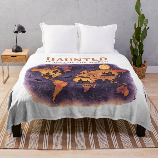 Item preview, Haunted World Map – Halloween Transylvania Art designed and sold by Wander Vibes.