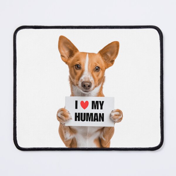 Item preview, Cute Portuguese Podengo dog with Signboard I love my Human  designed and sold by LazyOwlStore.