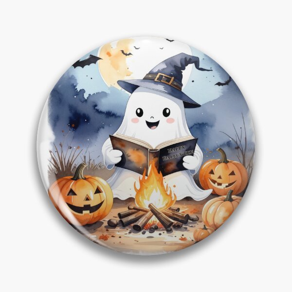 Item preview, Happy Halloween stories around the campfire, ghost reads to pumpkins designed and sold by LiskoDesign.