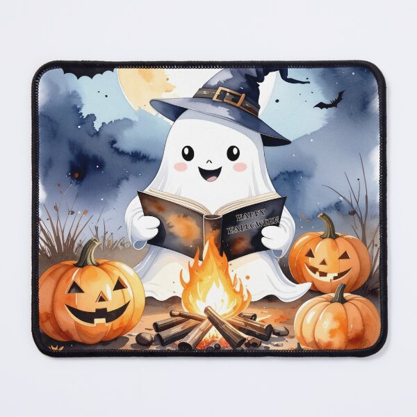 Item preview, Happy Halloween stories around the campfire, ghost reads to pumpkins designed and sold by LiskoDesign.