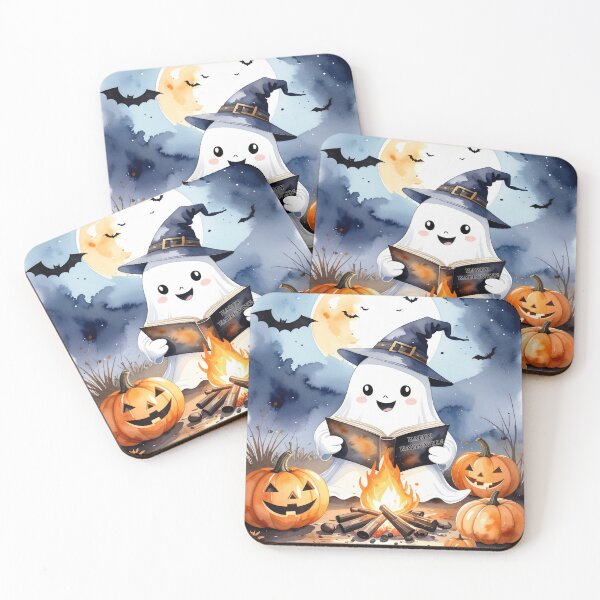 Item preview, Happy Halloween stories around the campfire, ghost reads to pumpkins designed and sold by LiskoDesign.