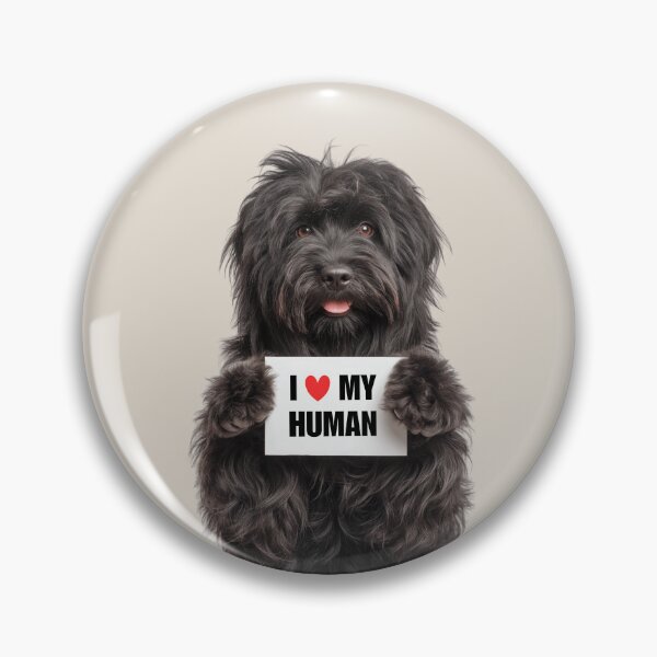 Item preview, Cute Puli dog with Signboard I love my Human  designed and sold by LazyOwlStore.