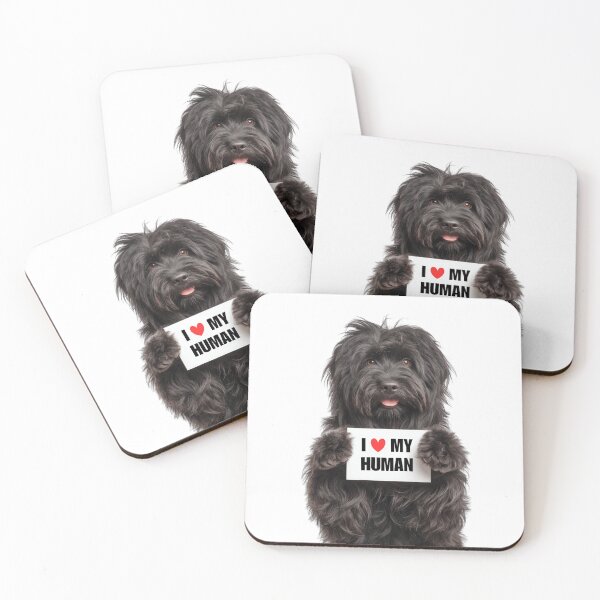 Item preview, Cute Puli dog with Signboard I love my Human  designed and sold by LazyOwlStore.
