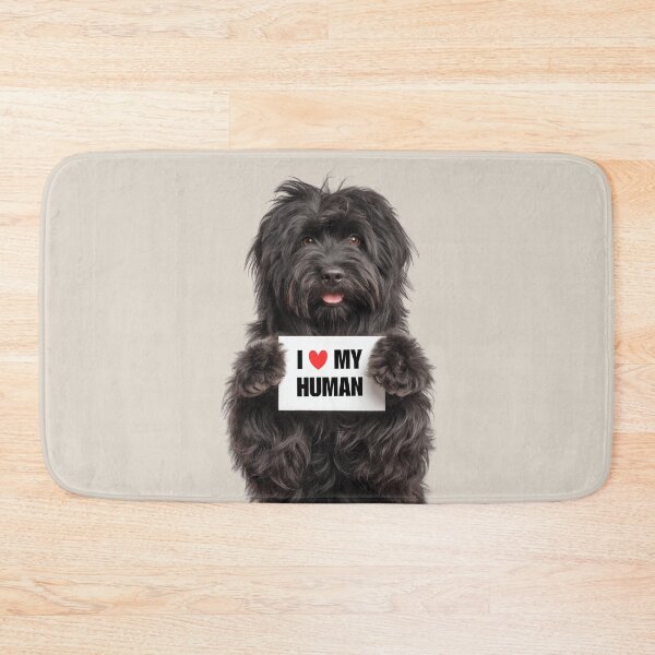 Item preview, Cute Puli dog with Signboard I love my Human  designed and sold by LazyOwlStore.