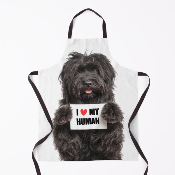Item preview, Cute Puli dog with Signboard I love my Human designed and sold by LazyOwlStore.