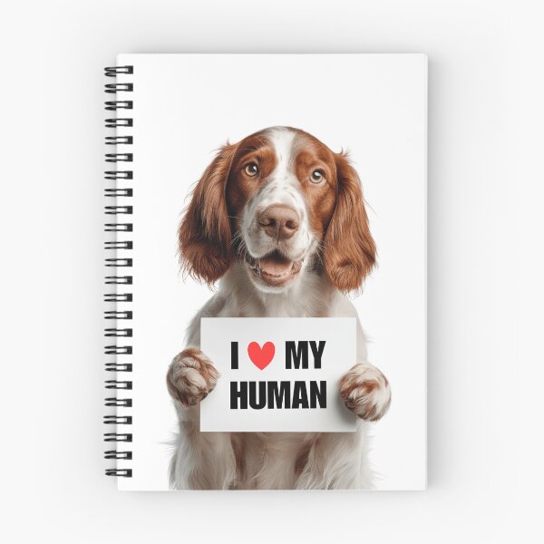 Item preview, Cute Irish Red and White Setter dog with Signboard I love my Human  designed and sold by LazyOwlStore.
