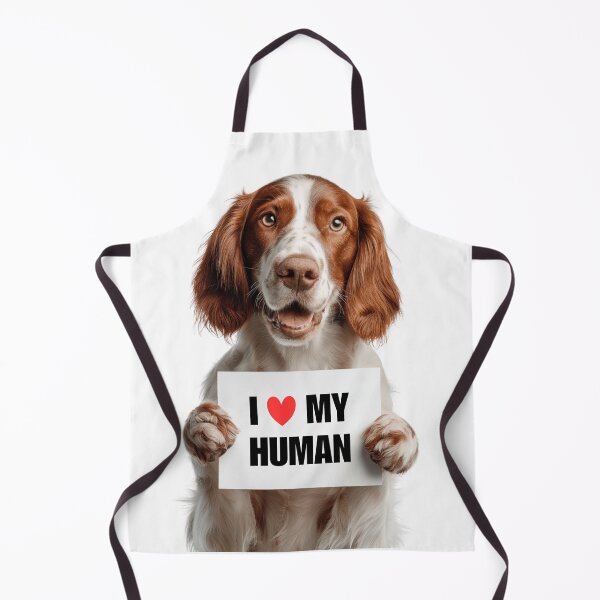 Item preview, Cute Irish Red and White Setter dog with Signboard I love my Human  designed and sold by LazyOwlStore.