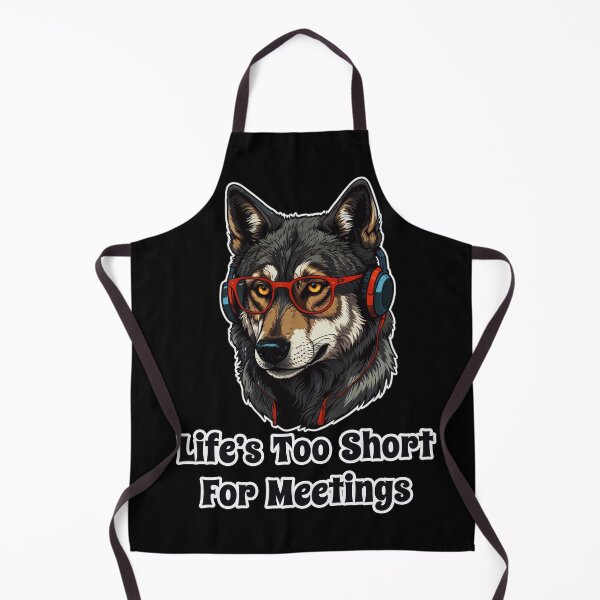 Item preview, Bored Corporate Wolf with Glasses - Life is Too Short for Meetings designed and sold by Ridiculam Toga.