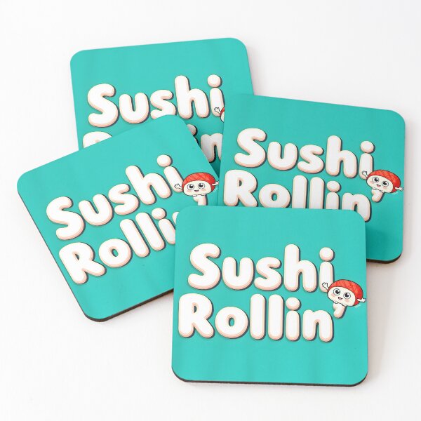Item preview, Playful Sushi Rollin’ Cartoon Design designed and sold by Teeshirtstoday.com.