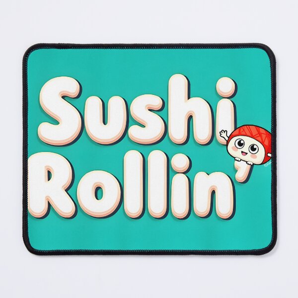 Item preview, Playful Sushi Rollin’ Cartoon Design designed and sold by Teeshirtstoday.com.