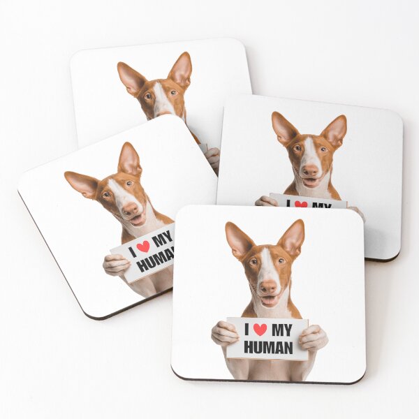 Item preview, Cute Ibizan Hound dog with Signboard I love my Human  designed and sold by LazyOwlStore.