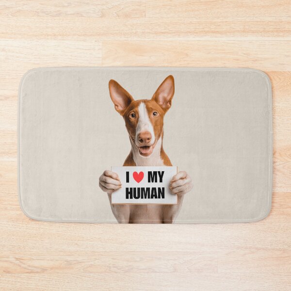 Item preview, Cute Ibizan Hound dog with Signboard I love my Human  designed and sold by LazyOwlStore.
