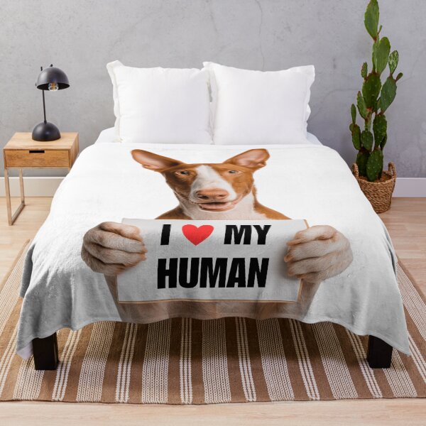 Item preview, Cute Ibizan Hound dog with Signboard I love my Human  designed and sold by LazyOwlStore.