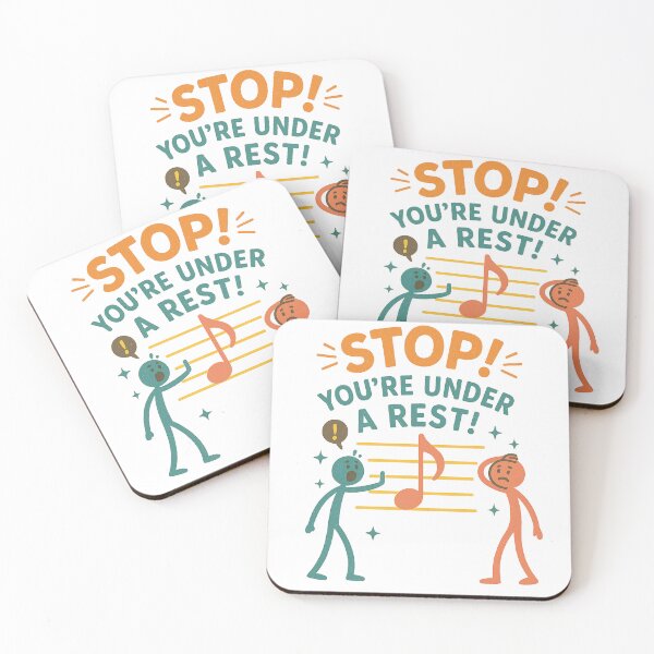 Item preview, Stop! You're Under a Rest! - Funny Music Pun designed and sold by LuxeGraphix.